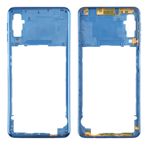 Placa De Moldura Média Azul Para Samsung Galaxy A7 2018