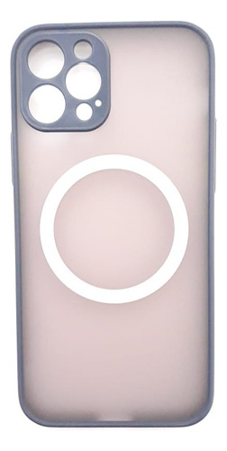 Capinha Para iPhone 12 Pro C/ Magsafe Cor Azul Escuro Azul-escuro Lisa