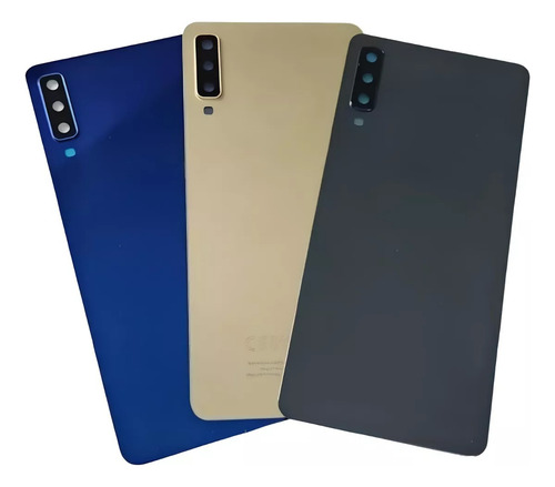 Tampa Traseira Fundo Vidro Para Galaxy A7 2018 A750 C/ Lente