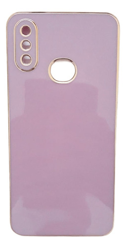 Capinha Para Samsung Galaxy A10s Cor Lilás Lilás Detalhes Em Dourado